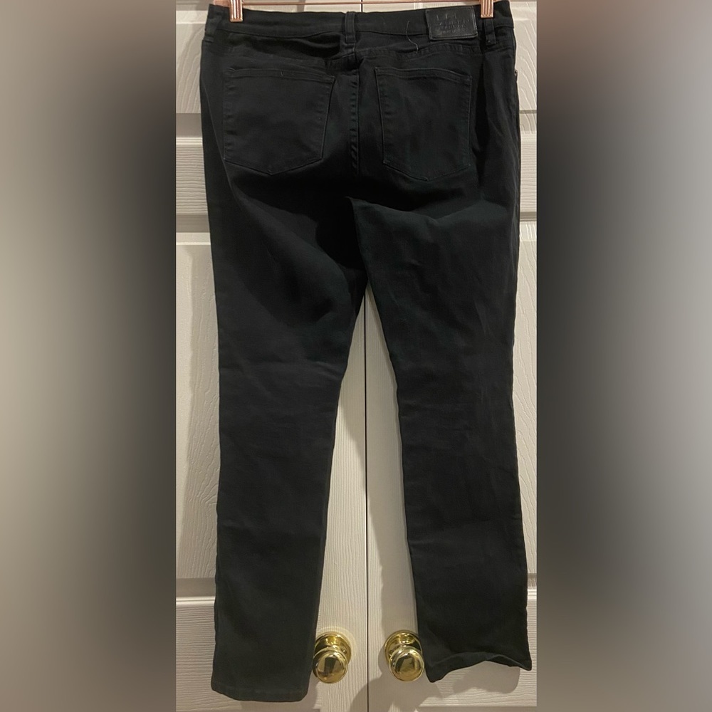 Lauren Ralph Lauren Jeans Womens 10 Straight Black Stretch Cotton Blend - Picture 2 of 4